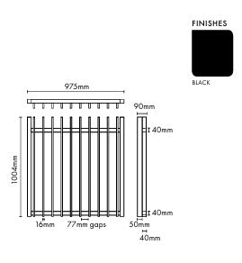 Blade Fence Gate 1000mm H x975mm W - Ideal for boundary fencing.