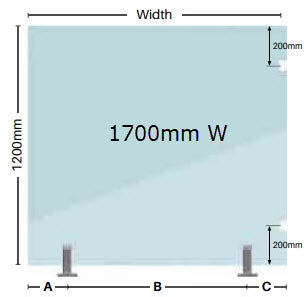 Glass Pool Fence Hinge Panel 12mm Thick to Suit 12mm Thick Gates with Polaris 125 or Atlantic 530 Series Soft Close Hardware, Clear Frameless Toughened Glass From 600mm W > 1800mm W x 1200mm H.