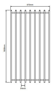 BARR Fence Gate 50X25mm, 975mm Wide & 1200 or 1800mm High.