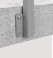 BARR Fence or Balustrade Face Mount Post 1500mm H Center/Left/Right