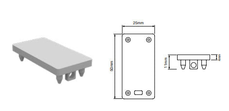 BARR Fence or Balustrade Top Cap 50x25x4mm