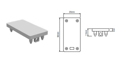 BARR Balustrade Top Cap 50x25x4mm