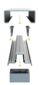 Balustrade Rectangular Handrail 5800mm L With Channel Insert