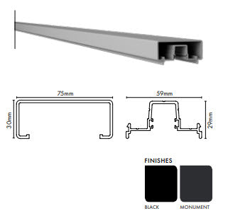 Balustrade Rectangular Handrail 5800mm L With Channel Insert