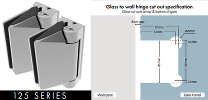 Polaris Soft Close Hinges 125 Series & 155 Series Hinge Sets & Brackets