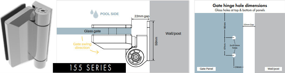 Polaris Soft Close Hinges 125 Series & 155 Series Hinge Sets & Brackets