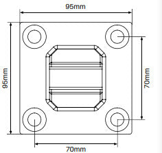 Madrid SS2205 Spigot Pool Fence, Base Plated Friction Fit for 12mm Glass.