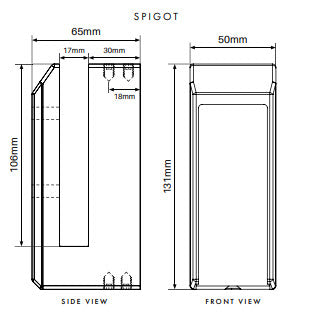 Madrid Face Mount Tilt Spigot Friction Fit