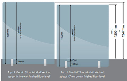 Madrid Face Mount Tilt Spigot Friction Fit