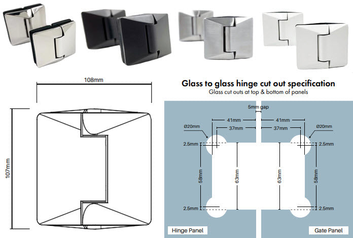 Atlantic Soft Close Hinge 530 Series - SS2205 - Pair of 2