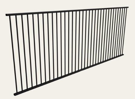 Tubular Fencing - 900mm or 1200mm High Flat Top Panel