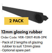 Versatilt Fixing Glazing Rubber & Hardware