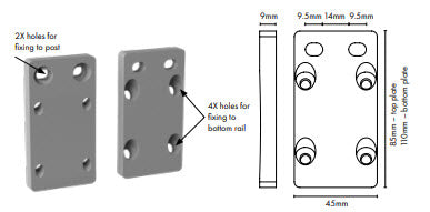 AIRE Balustrade Rail Mounting Plate