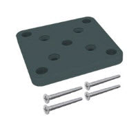 Base plate Post Plate 50x50mm to suit post with 1.8mm & 3.2mm wall thickness.