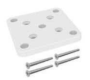 Base plate Post Plate 50x50mm to suit post with 1.8mm & 3.2mm wall thickness.