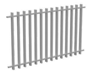 BARR Fence or Balustrade Panel 50x25mm profile 1000/1200/1800mm High