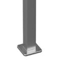 Balustrade Base Plated Post 50x50x3.2mm post - 100x100mm base plate - 1050mm H