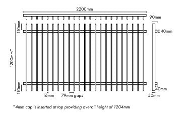 Blade Fence Panel - Pool Fence