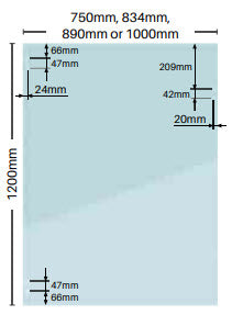 Glass Pool Fence Gate Panels 8mm Thick suited for Polaris 155 & Master Range Soft Close Hardware, Clear Frameless Toughened Glass From 750mm W > 1000mm W x 1200mm H