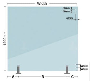 Glass Pool Fence Hinge Panel 12mm Thick to Suit 8mm Thick Gate with Polaris 155 Soft Close or Master Range Hardware, Clear Frameless Toughened Glass From 600mm W > 1800mm W x 1200mm H