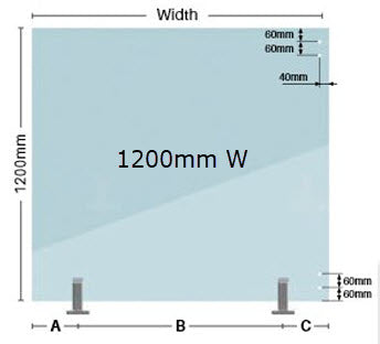 Glass Pool Fence Hinge Panel 12mm Thick to Suit 8mm Thick Gate with Polaris 155 Soft Close or Master Range Hardware, Clear Frameless Toughened Glass From 600mm W > 1800mm W x 1200mm H