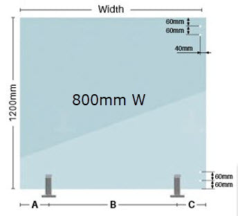 Glass Pool Fence Hinge Panel 12mm Thick to Suit 8mm Thick Gate with Polaris 155 Soft Close or Master Range Hardware, Clear Frameless Toughened Glass From 600mm W > 1800mm W x 1200mm H