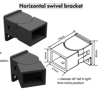 Bracket Horizontal or Vertical for Panel Kit 38x25mm Frame Rail - Each