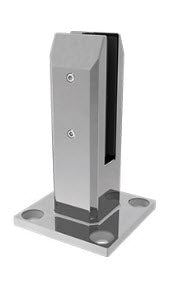 Pool Madrid SS2205 Spigot Pool Fence, Base Plated Friction Fit for 12mm Glass.
