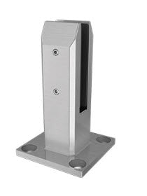 Pool Madrid SS2205 Spigot Pool Fence, Base Plated Friction Fit for 12mm Glass.
