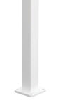Post - 50x50mm x 1300mm High with Base plate 100x100mm or 2 PC Domical cover - White